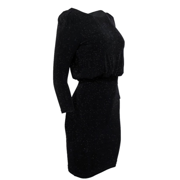 Alice + Olivia Black Sparkle Open Back Dress S - Like New - Picture 3 of 5